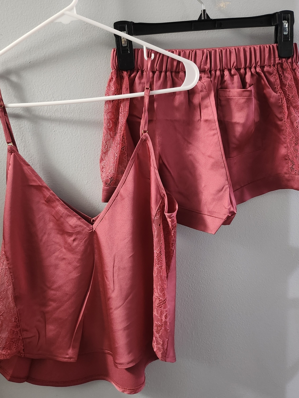Sam Edelman Satiny Lace-Trim Cami & Shorts PJ Set NWT Size: Small - Picture 2 of 9